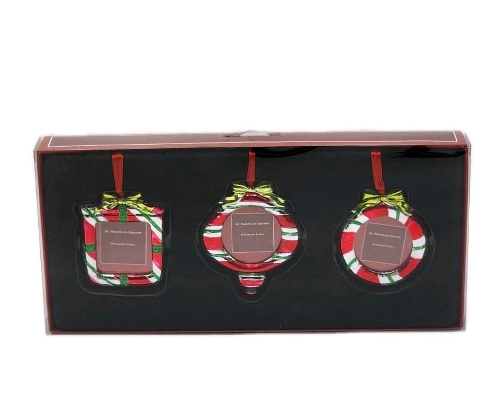 St. Nicholas Square Ornament Frames Set of 3 Kohls S904821 In Original Box